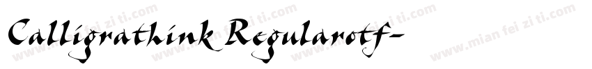 Calligrathink Regularotf字体转换